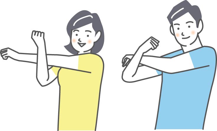 暑い夏を乗り切るために！室内ストレッチで体力作りを行いました！のイメージ画像